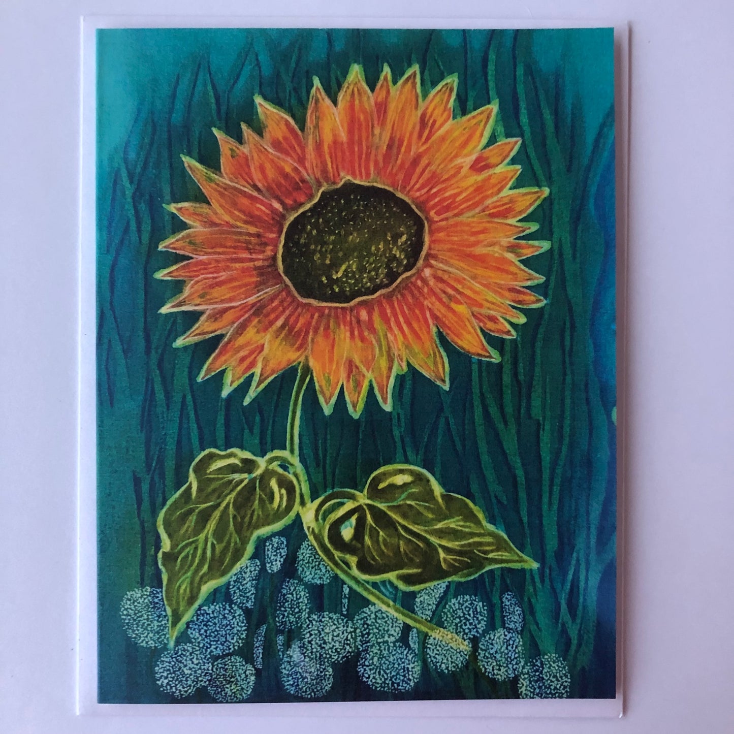 Greeting card with Batik print Q