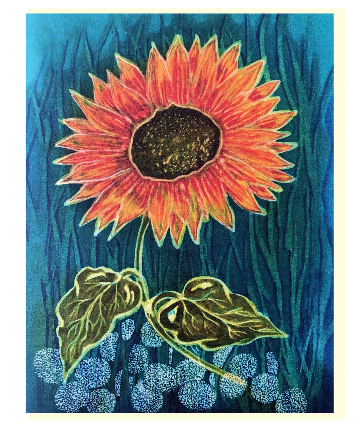 Greeting card with Batik print B