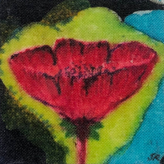 Mini Floral Batik Poppy White