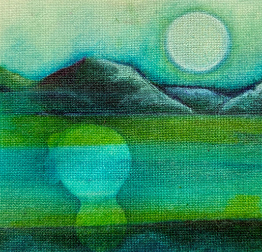 Batik in a, reclaimed maple wood, frame