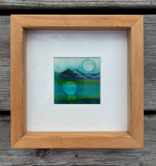 Batik in a, reclaimed maple wood, frame