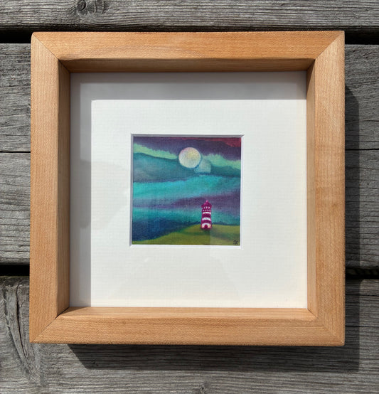 Batik in a, reclaimed maple wood, frame