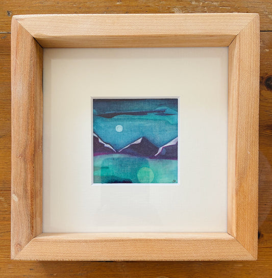 Batik in a, reclaimed maple wood, frame