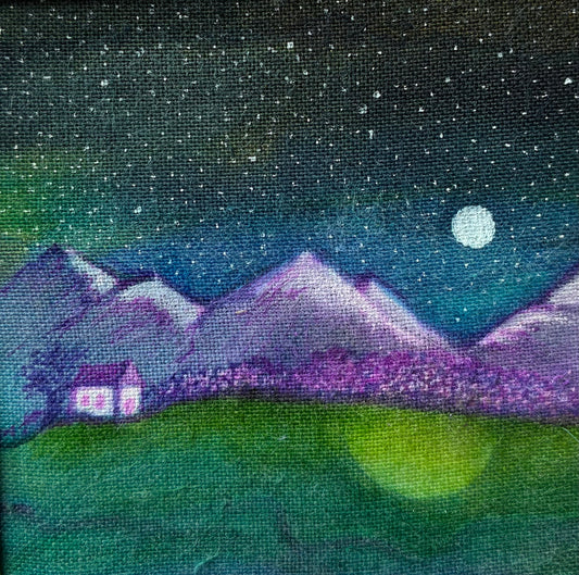 Batik in a, reclaimed wood, frame.