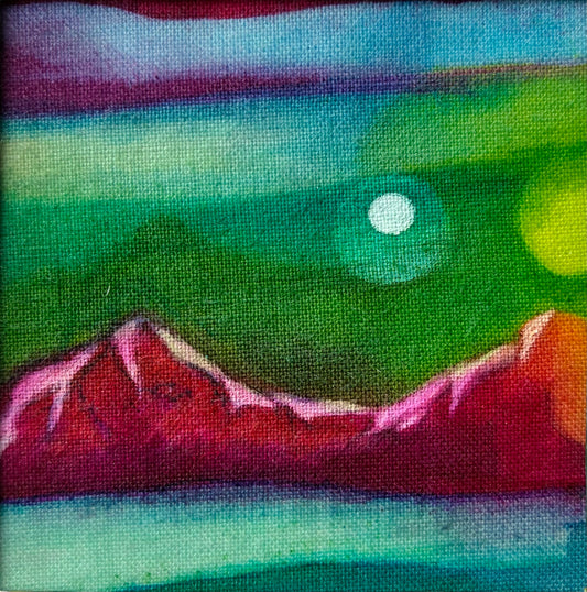 Batik in a , reclaimed maple wood, frame.