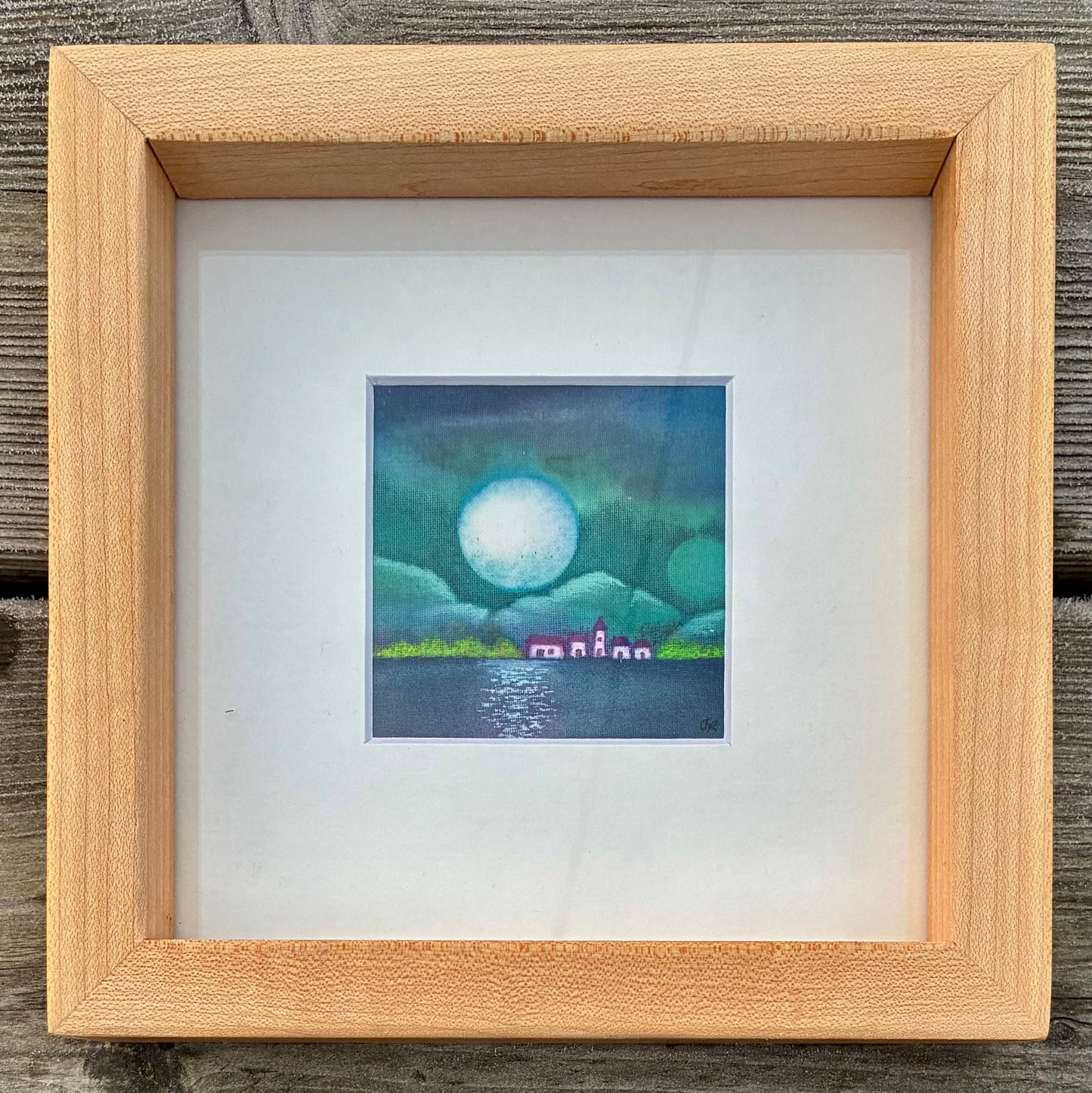 Batik in a, reclaimed wood, wood.