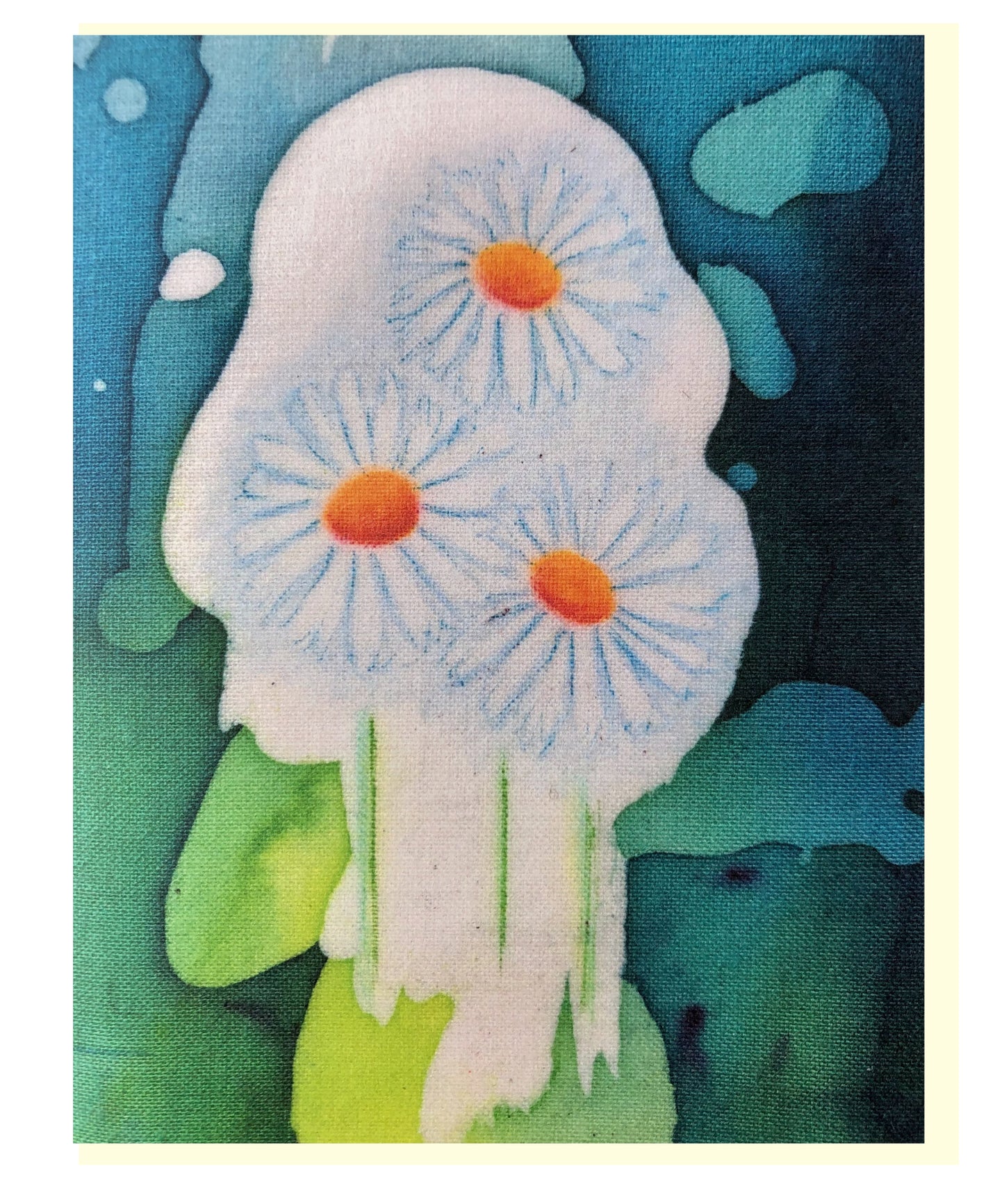 Greeting card with Batik print A